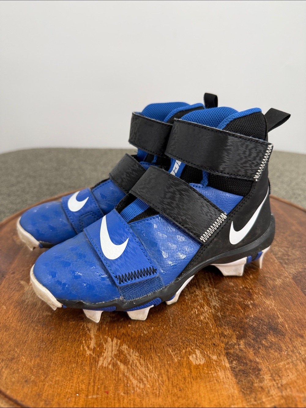 Nike Shoes Kids 1 FastFlex Force Blue Black Strap Football Cleats High Top